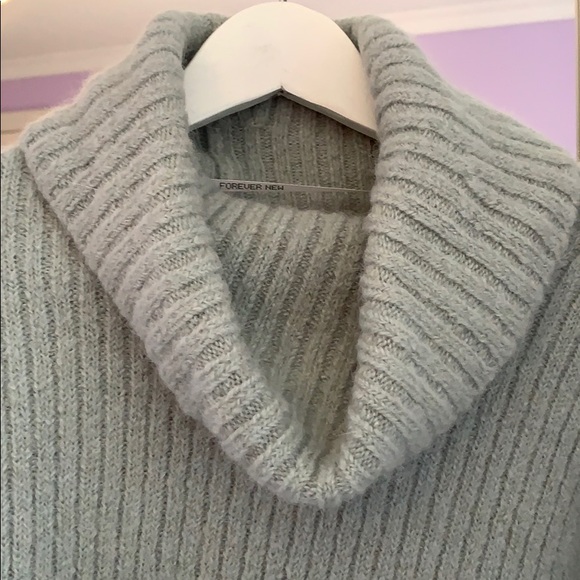 Teal Cowl Neck Sweater - Picture 2 of 3